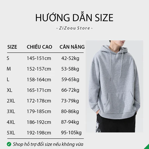 Cách chọn size áo hoodie [Chính xác & nhanh chóng cho cả nam và nữ]